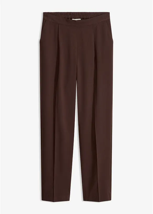 Pantaloni con elastico in vita e piega stirata, bonprix