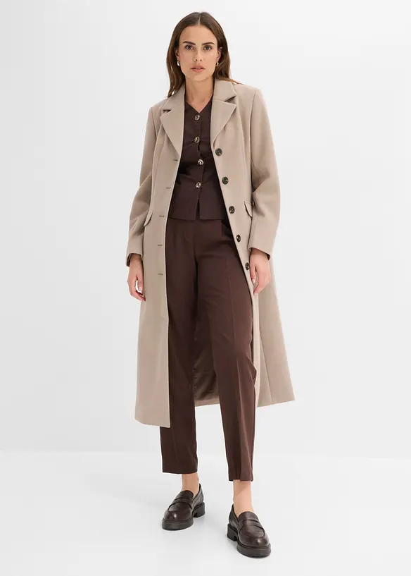 Pantaloni con elastico in vita e piega stirata, bonprix
