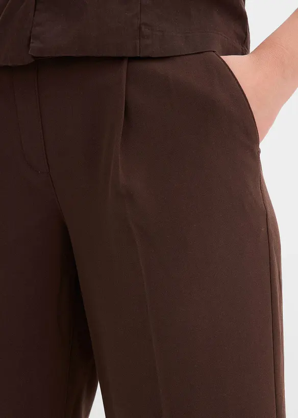 Pantaloni con elastico in vita e piega stirata, bonprix