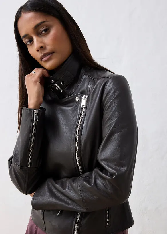 Giacca biker in nappa, bonprix