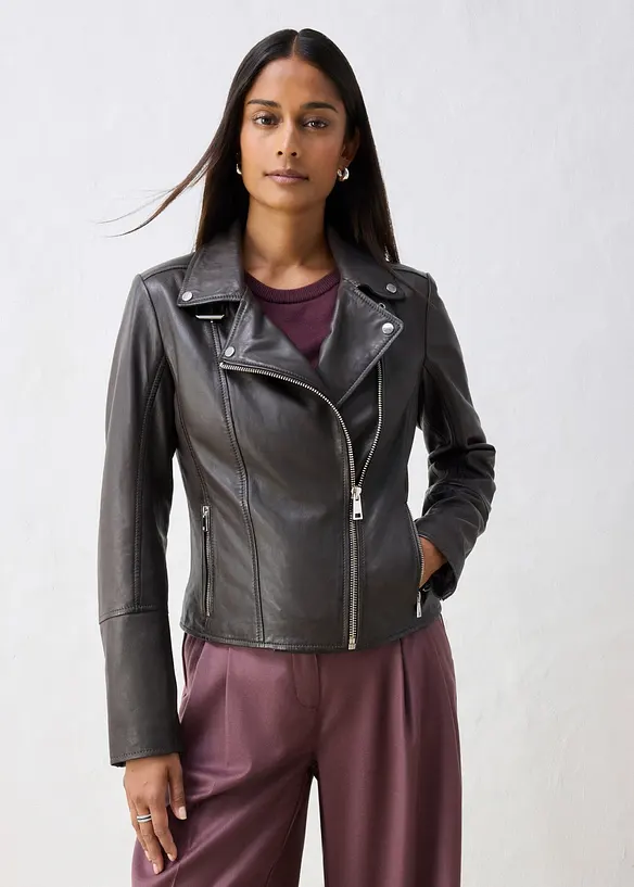 Giacca biker in nappa, bonprix