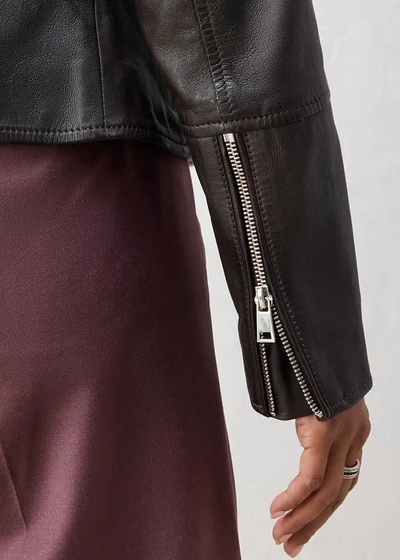 Giacca biker in nappa, bonprix