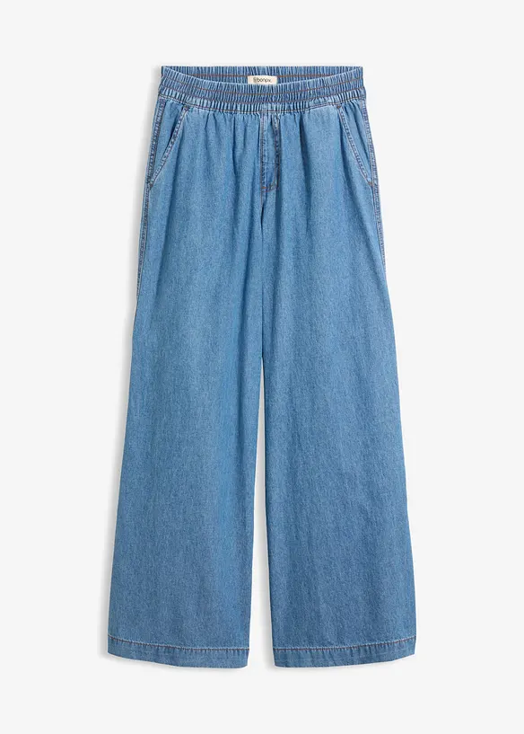 Jeans wide leg, vita alta, bonprix