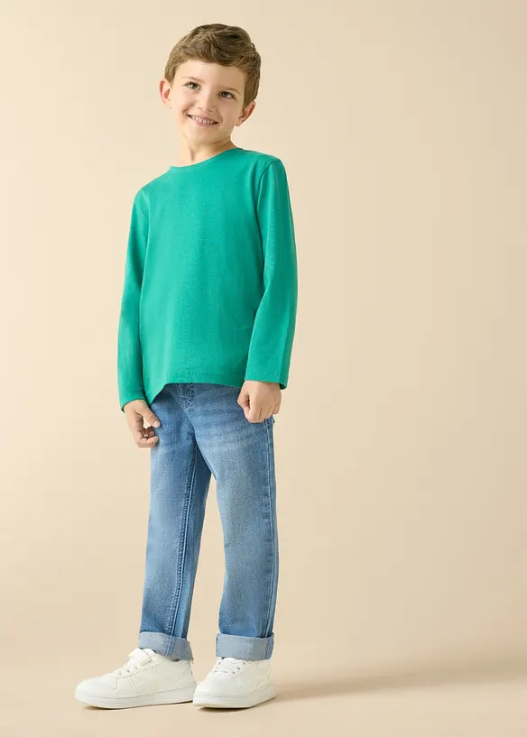 Maglia a maniche lunghe con cotone biologico (pacco da 3), bonprix