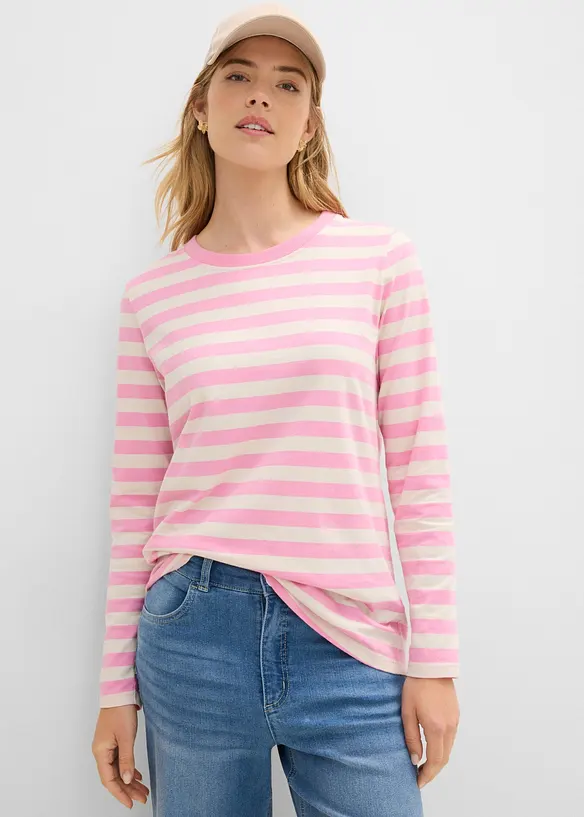 Maglia a righe in puro cotone biologico, bonprix