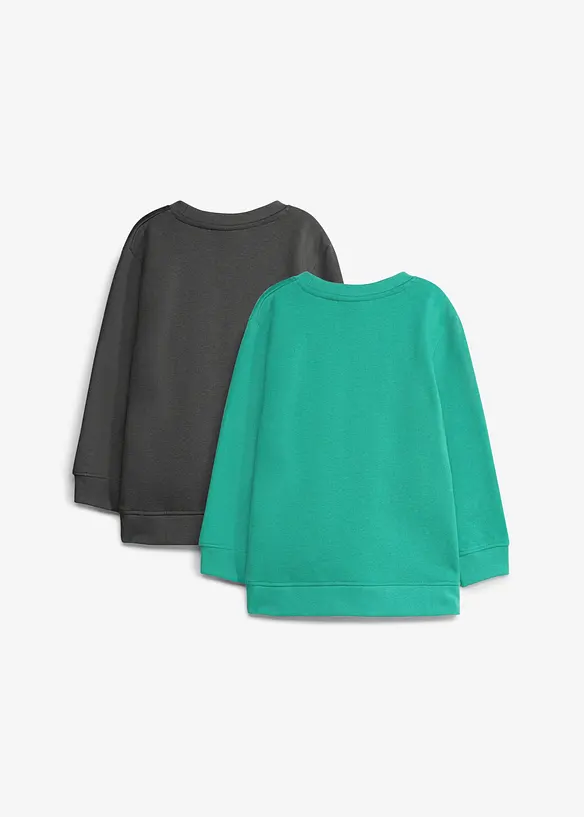 Felpa in misto cotone morbido (pacco da 2), bonprix