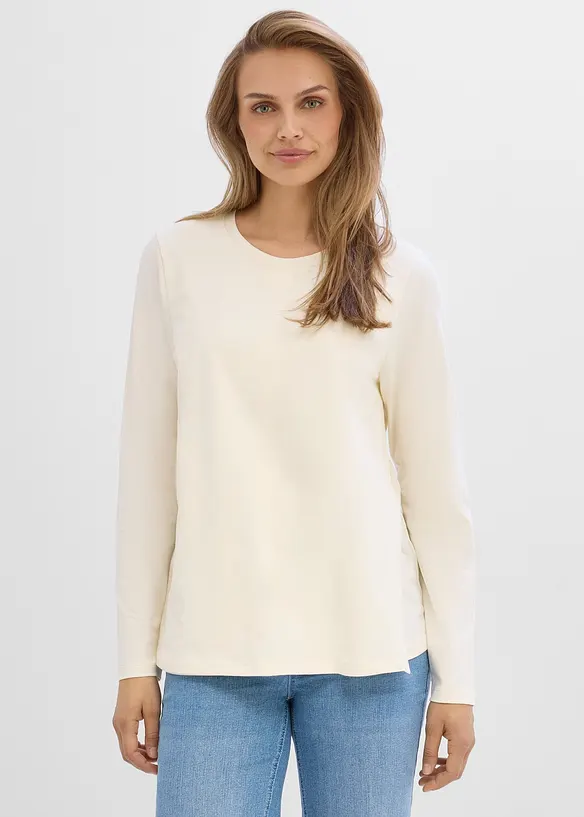Maglia pr&eacute;maman / da allattamento in cotone biologico (pacco da 2), bonprix