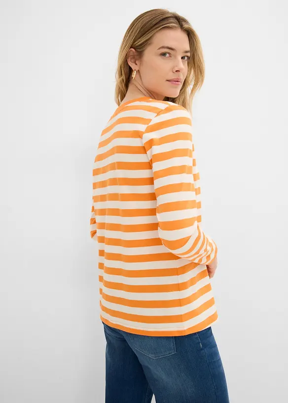 Maglia a righe in puro cotone biologico, bonprix