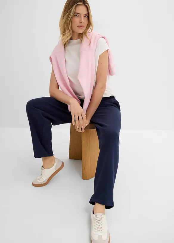 Pantaloni barrel in felpa di puro cotone biologico, bonprix