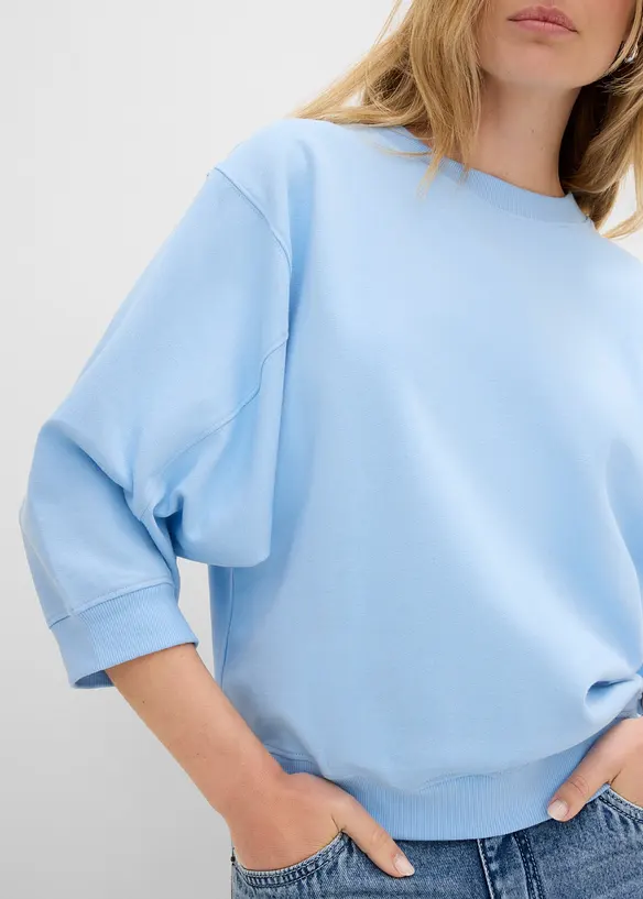 Felpa oversize in puro cotone, bonprix