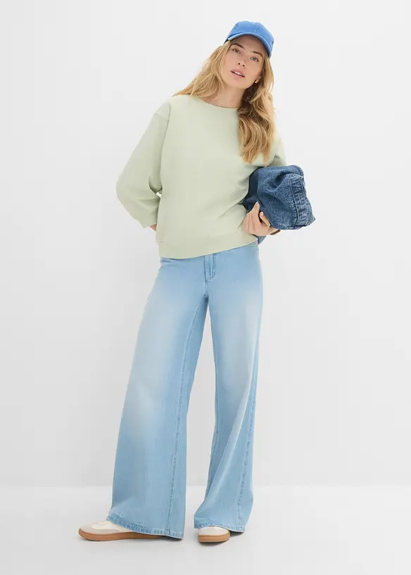 Felpa oversize in puro cotone, bonprix