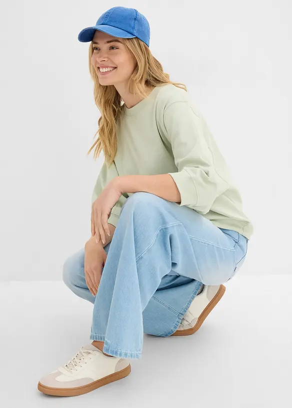 Felpa oversize in puro cotone, bonprix