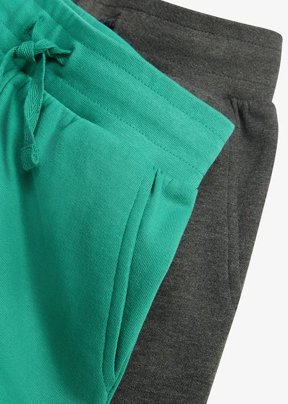 Pantaloni da jogging in misto cotone morbido (pacco da 2), bonprix