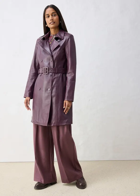 Trench in nappa d'agnello, bonprix