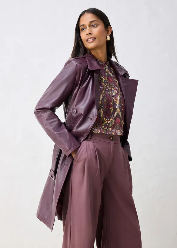 Trench in nappa d'agnello, bonprix