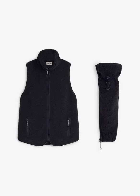Gilet pr&eacute;maman 3 in 1 in soffice teddy con inserto babywearing, bonprix