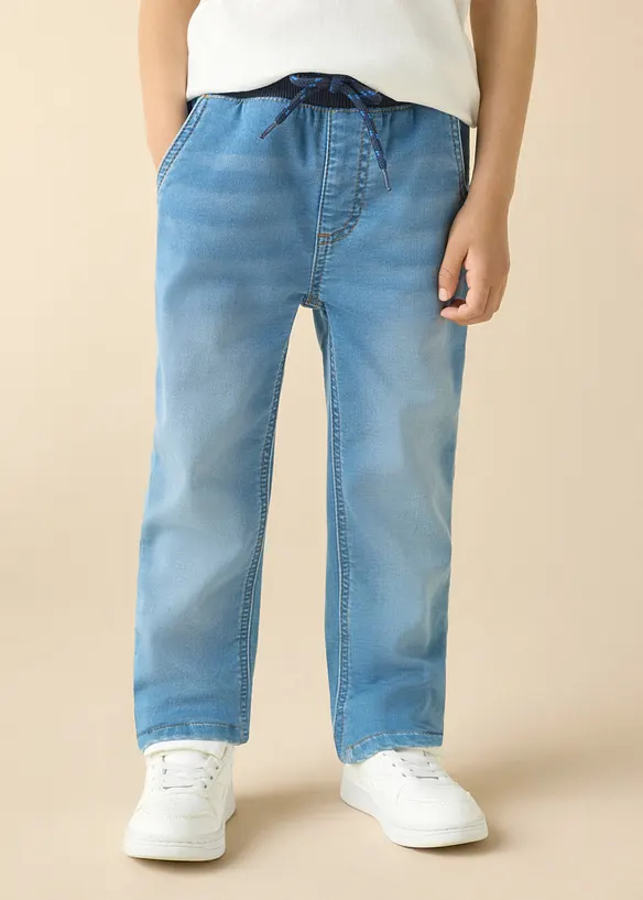 Jeans in felpa con elastico in vita regular fit, straight, bonprix