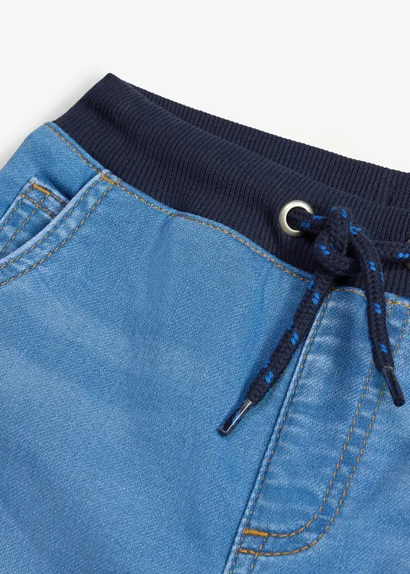 Jeans in felpa con elastico in vita regular fit, straight, bonprix