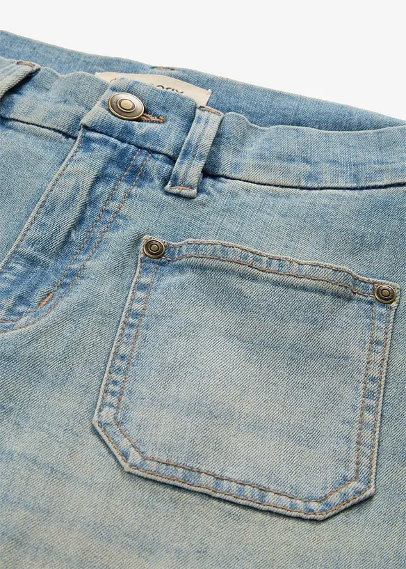 Jeans a zampa, vita media, bonprix