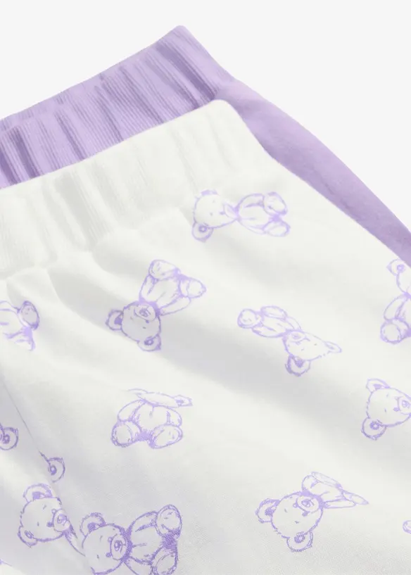 Pantaloni pigiama lunghi in puro cotone biologico (pacco da 2), bonprix
