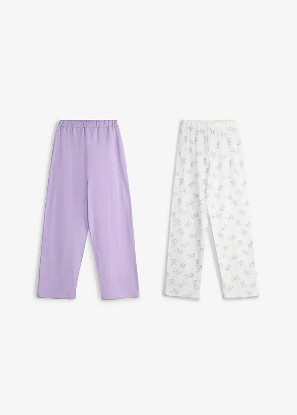 Pantaloni pigiama lunghi in puro cotone biologico (pacco da 2), bonprix