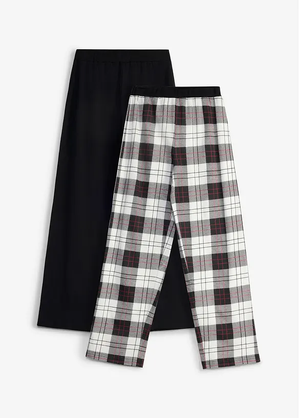 Pantaloni pigiama lunghi in puro cotone biologico (pacco da 2), bonprix