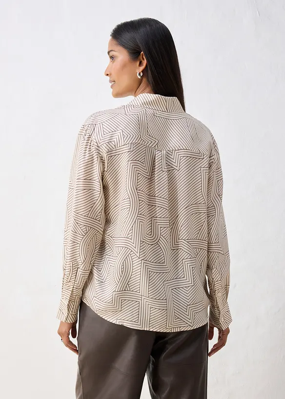 Camicia fluida in misto seta, bonprix