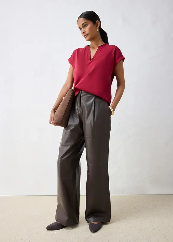 Maglia in misto cotone-seta morbido e liscio, bonprix
