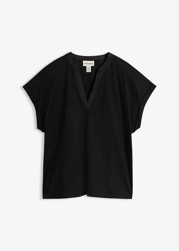 Maglia in misto cotone-seta morbido e liscio, bonprix