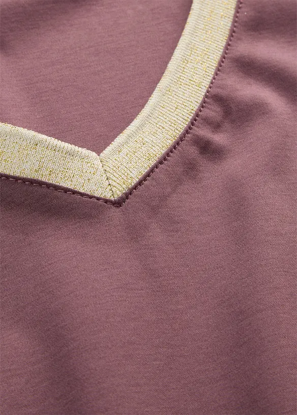 Maglia a maniche lunghe in misto cotone-seta, bonprix