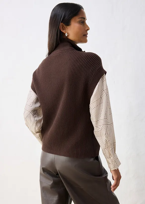 Gilet in maglia di morbido misto lana, bonprix