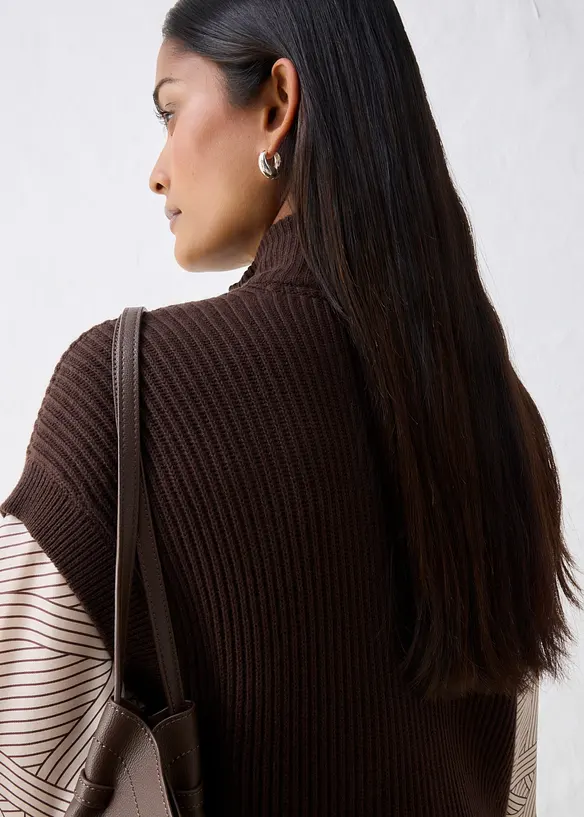 Gilet in maglia di morbido misto lana, bonprix
