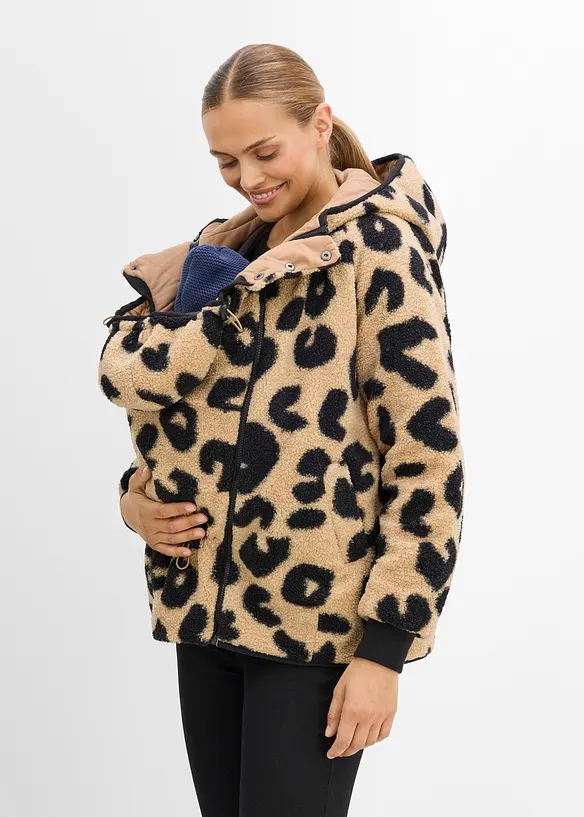 Giacca 3 in 1 con pile teddy per gravidanza e post-parto (set 2 pezzi), bonprix