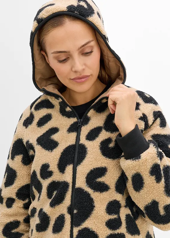 Giacca 3 in 1 con pile teddy per gravidanza e post-parto (set 2 pezzi), bonprix