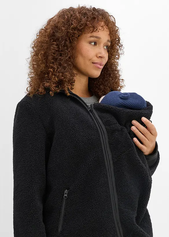 Giacca pr&eacute;maman  in pile teddy con inserto babywearing (set 2 pezzi), bonprix
