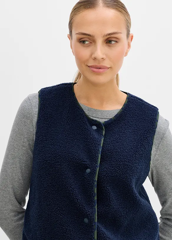 Gilet pr&eacute;maman 3 in 1 in morbido pile teddy con inserto babywearing (set 3 pezzi), bonprix