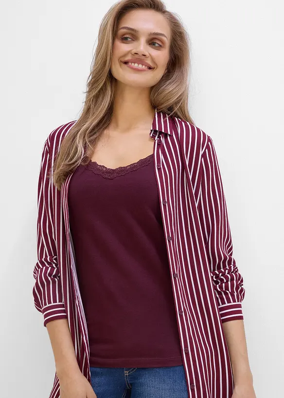 Top pr&eacute;maman / da allattamento 2 in 1 con pizzo (pacco da 2), bonprix