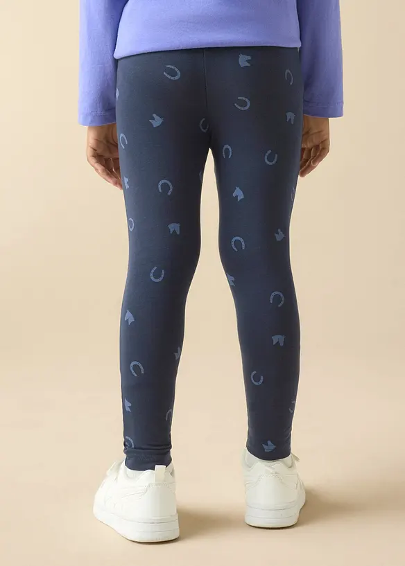 Leggings in misto cotone biologico elasticizzato (pacco da 3), bonprix