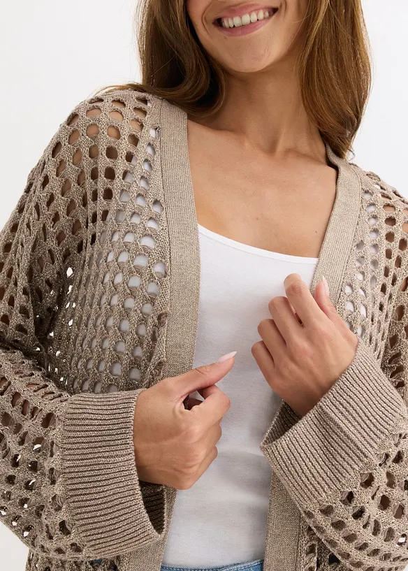 Maxi cardigan traforato, bonprix