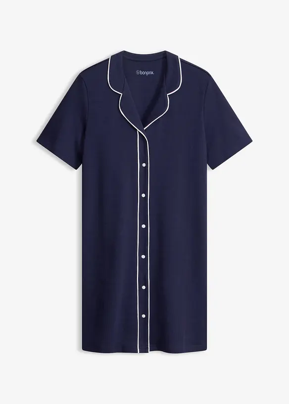 Camicia da notte in puro cotone biologico interlock, bonprix