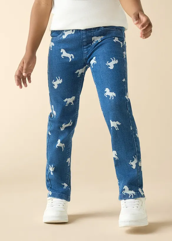 Jeans con elastico in vita, vita media, bonprix