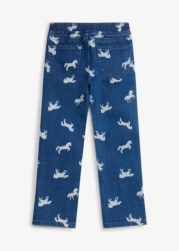 Jeans con elastico in vita, vita media, bonprix