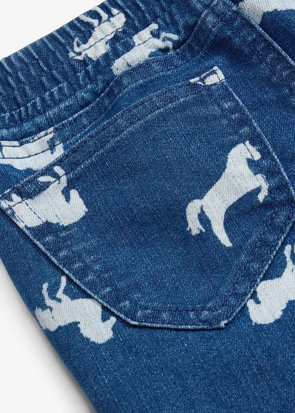 Jeans con elastico in vita, vita media, bonprix