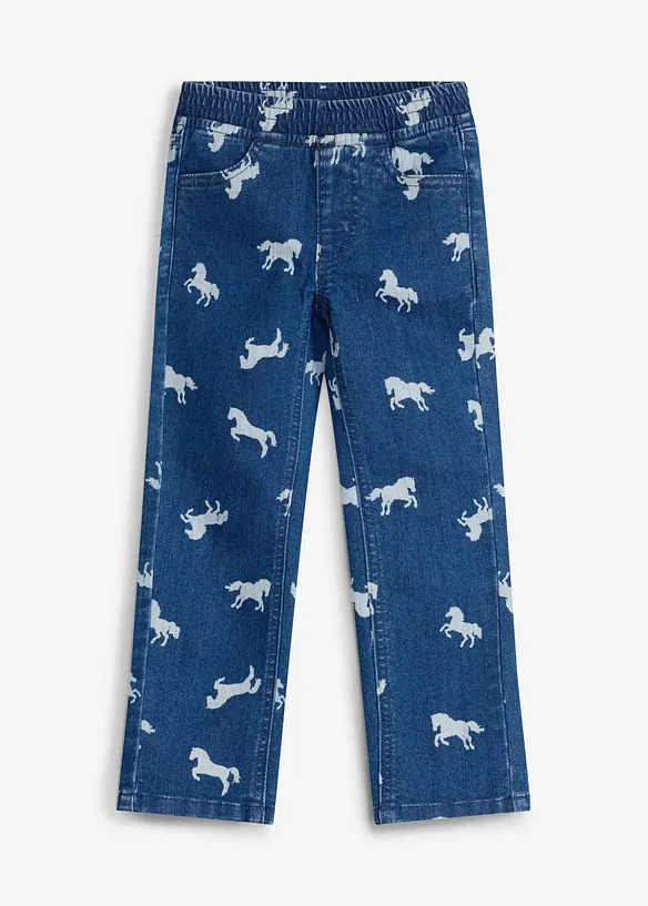 Jeans con elastico in vita, vita media, bonprix
