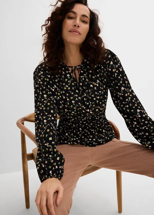 Blusa in cr&ecirc;pe di viscosa, bonprix