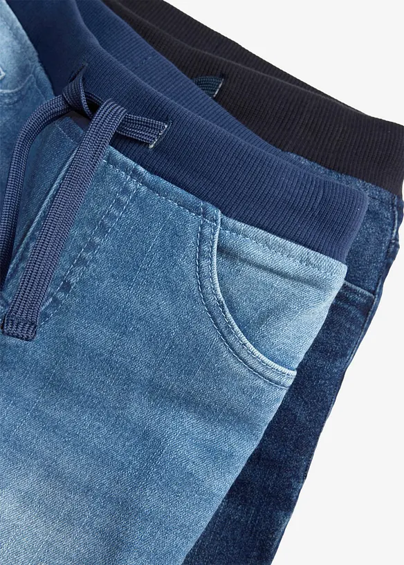 Jeans con elastico in vita regular fit, straight (pacco da 2), bonprix