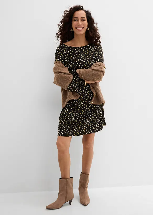 Abito in jersey con scollo rotondo, bonprix