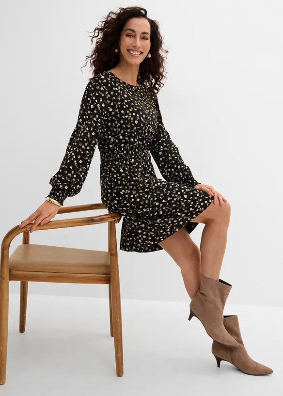 Abito in jersey con scollo rotondo, bonprix