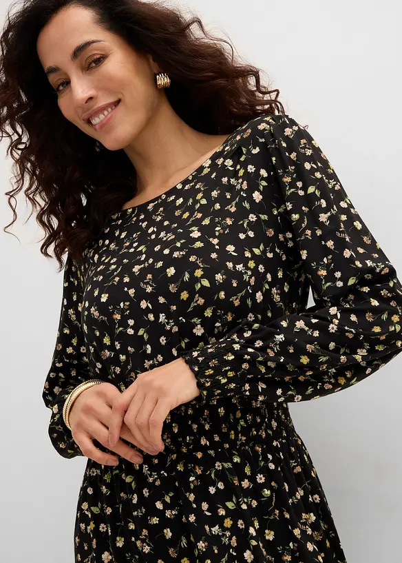 Abito in jersey con scollo rotondo, bonprix