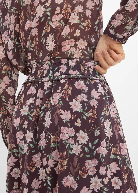 Gonna midi di chiffon, bonprix